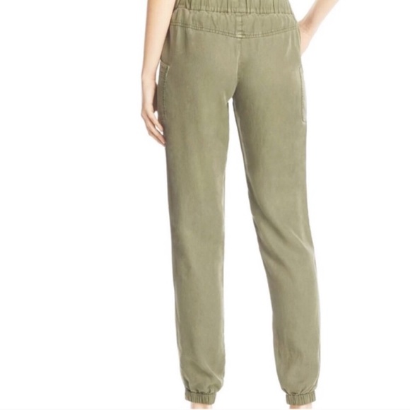 Anthropologie Black Distressed Tencel Jogger Pants - Picture 3 of 8